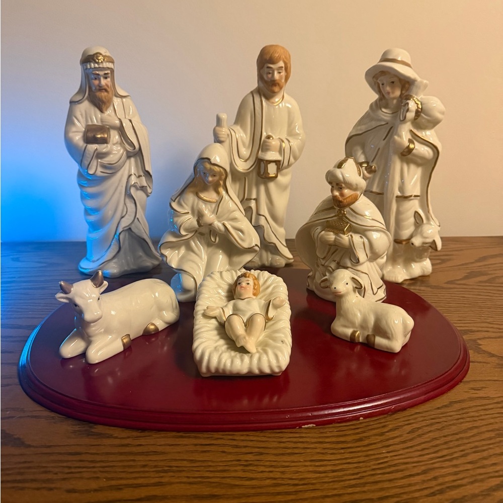 Ceramic Nativity Figurine Set